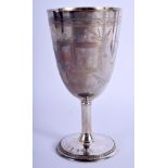 A VICTORIAN SILVER GOBLET. London 1878. 6.5 oz. 15 cm high.