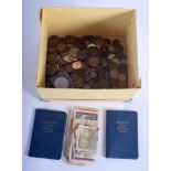 ASSORTED WORLD COINAGE and bank notes. (qty)