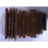 A COLLECTION OF ANTIQUE SPIRIT LEVELS, J Rabone & Son's amongst others. (qty)