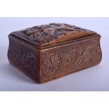 A LOVELY 18TH CENTURY EUROPEAN CARVED TREEN FRUITWOOD SNUFF BOX carved with female blacksmiths. 8.5