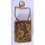 A FINE 19TH CENTURY JAPANESE MEIJI PERIOD GOLD DAMASCENED IRON COMPACT Fuji Workshop, decorated wit