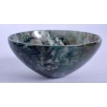 A CHINESE MOSS AGATE BOWL. 7 cm wide.