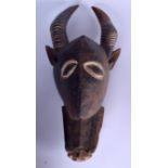 A BURKINA FASO BOBO GURUNSI TRIBE POLYCHROMED MASK, in the form of an antelope type creature. 60 cm