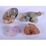 FOUR ANTIQUE CRYSTAL SPECIMENS. (4)