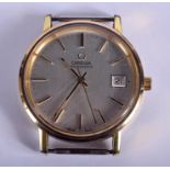A VINTAGE GOLD PLATED OMEGA WATCH. 3.5 cm wide.