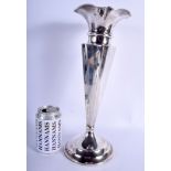 A LARGE SILVER VASE. Sheffield 1919. 15.8 oz. 35 cm high.