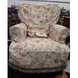 AN ANTIQUE ARMCHAIR. 85 cm x 70 cm.