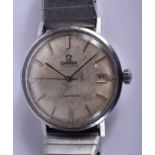 A VINTAGE OMEGA AUTOMATIC SEAMASTER STAINLESS STEEL WRISTWATCH. 3.25 cm wide.