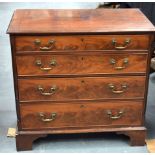 A GEORGE III FOUR DRAWER CHEST, of small proportions. 74 cm x 77 cm.