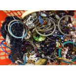 A LARGE QUANTITY OF COSTUME JEWELLERY, varying form and style. (qty)