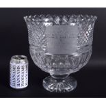 A VERY LARGE WATERFORD CRYSTAL GLASS FRUIT BOWL presented to Sir Francis Mcwilliams Lord Mayor of L