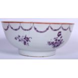 A LARGE 18TH CENTURY CHINESE EXPORT FAMILLE ROSE BOWL Qianlong. 24 cm x 12 cm.