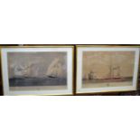 A PAIR OF ANTIQUE PRINTS, “The Start For The Great Atlantic Race Dec 11th 1866”, together with anot