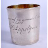 AN 18TH/19TH CENTURY CONTINENTAL SILVER BEAKER. 1.4 oz. 4.75 cm x 2 cm.