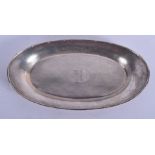 AN EARLY 20TH CENTURY CHINESE SILVER DISH. 15.6 oz. 33 cm x 15 cm.