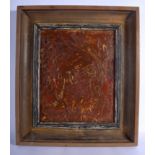 A LOVELY 1950S CONTINENTAL OIL ON CANVAS Abstract, Portrait Image 24 cm x 32 cm.
