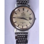 A VINTAGE OMEGA AUTOMATIC CONSTELLATION STAINLESS STEEL WRISTWATCH. 3.25 cm wide.