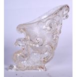 A CHINESE ROCK CRYSTAL LIBATION CUP, in the form of a mythical bird. 12 cm high.