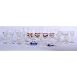 A QUANTITY OF ANTIQUE GLASSWARE, varying size and style. (qty)