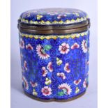 A 19TH CENTURY CHINESE CANTON ENAMEL BOX AND COVER Qing. 9 cm x 7 cm.