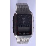 A RARE TISSOT DIGITAL STAINLESS STEEL WRISTWATCH. 3 cm x 3.5 cm.