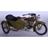 A VINTAGE HARLEY DAVISON MOTORCYCLE VEHICLE. 38 cm long.