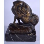 AN ART DECO FRENCH BRONZE FIGURE OF A BIRD by Charles Gremion. 12 cm x 7 cm.