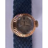 A SMALL 18CT GOLD LADIES ROLEX WRISTWATCH. 1.25 cm wide.