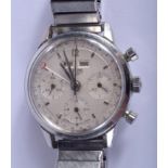 A VERY RARE 1960S HEUER DAY DATE CHRONOGRAPH WRISTWATCH Ref 2547, within original box with instruct