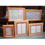 A FRAMED STAMP COLLECTION, contained within frames. (5)