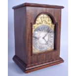 A SILVER MOUNTED CHARLES FRODSHAM LONDON MANTEL CLOCK. 19 cm x 12 cm.