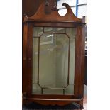 A GEORGE III STYLE HANGING CABINET. 91 cm x 54 cm.