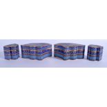 FOUR EARLY 20TH CENTURY CHINESE CLOISONNE ENAMEL BOXES. (4)