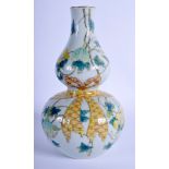 AN EARLY 20TH CENTURY CHINESE FAMILLE ROSE PORCELAIN VASE bearing Qianlong marks to base, enamelled