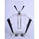 A LARGE ART DECO STYLE GLASS SCENT BOTTLE. 24 cm x 19 cm.