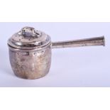 A VINTAGE SILVER SAUCEPAN. 5.5 cm wide.