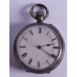 AN ANTIQUE SILVER FOB WATCH. 4 cm wide.