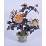 AN EARLY 20TH CENTURY CHINESE CLOISONNE ENAMEL BONZAI TREE. 30 cm x 20 cm.