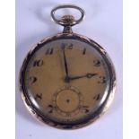 A SILVER NIELLO POCKET WATCH. 4.5 cm wide.