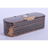 AN ANTIQUE GOLD MOUNNTED SNUFF BOX. 11 cm x 4 cm.