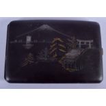 A JAPANESE TAISHO PERIOD KOMAI STYLE CIGARETTE CASE. 8 cm x 11 cm.