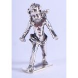 A SILVER CHERUB. 1.5 cm high.