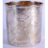 AN ANTIQUE PARIS SILVER BEAKER. 4.8 oz. 8 cm high.