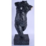 A LARGE ABSTRACT BRONZE SCULPTURE OF A FEMALE. 48 cm high.