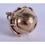 AN ANTIQUE 9CT GOLD FOB. 11.5 grams. 1.5 cm wide.