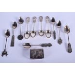 ASSORTED CHINESE SILVER SPOONS etc. 140 grams. (qty)