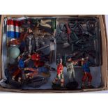 A GROUP OF VINTAGE PAINTED LEAD TOY SOLDIERS together with other similar items. (qty)