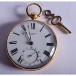A GOOD 18CT GOLD DENT OF LONDON POCKET WATCH No 17270. 89 grams overall. 4.5 cm wide.