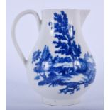 WORCESTER SPARROW BEAK JUG PRINTED WITH EUROPEAN LANDSCAPES. 9cm high and 8cm wide