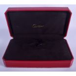 A CARTIER WATCH BOX. 25 cm x 15 cm.